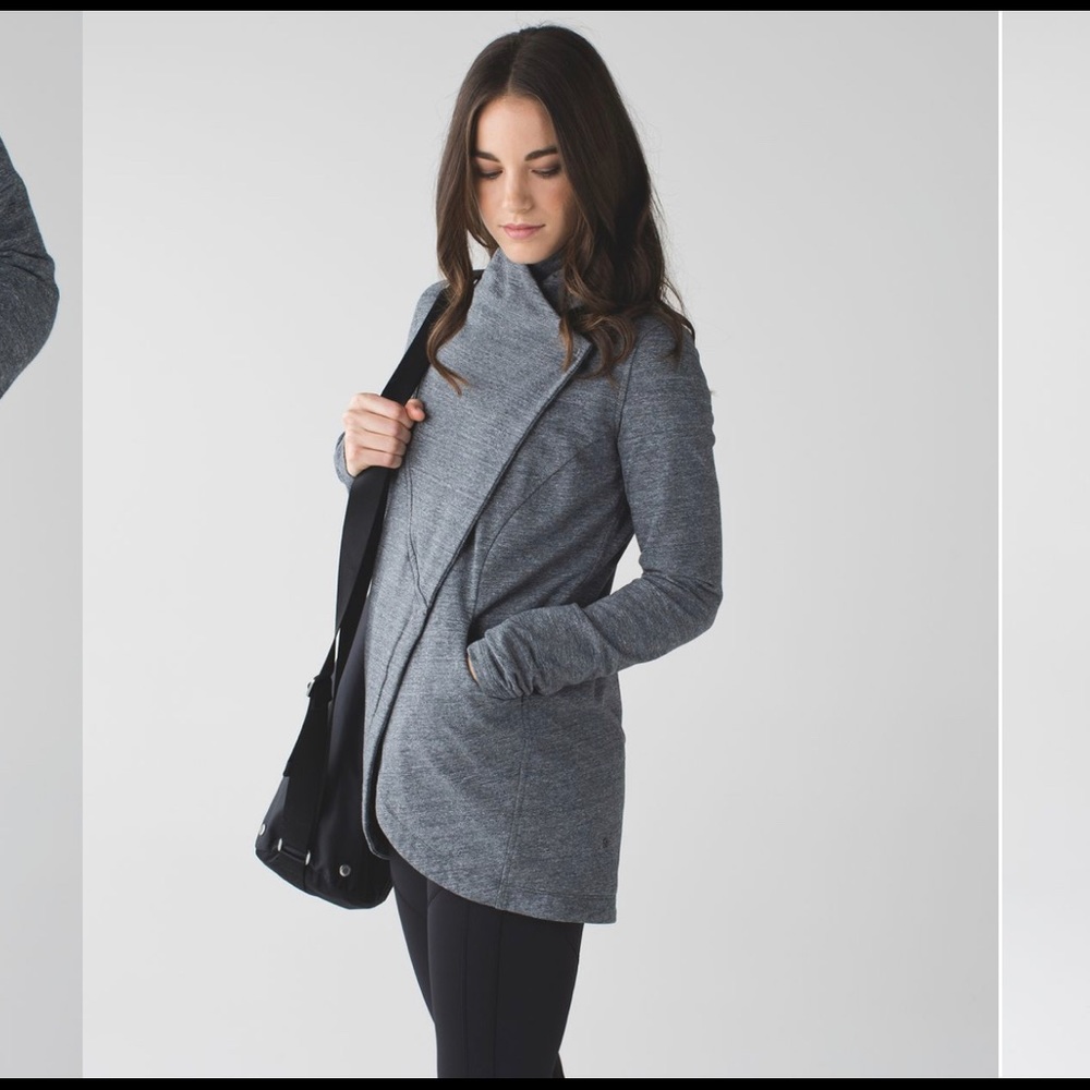 Lululemon That’s a Wrap Cardigan, 10, heath coal